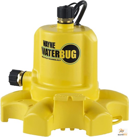 WAYNE Waterbug -  1/6 HP 1350 GPH Submersible Pump With Multi-Flo Technology - Water Removal and Transfer Pump