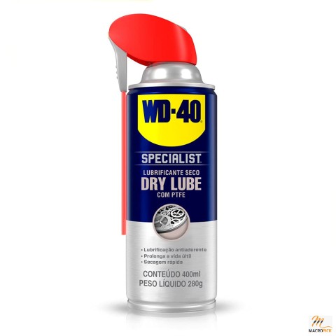 WD-40  Spray Specialist Dirt & Dust Resistant Dry Lube PTFE