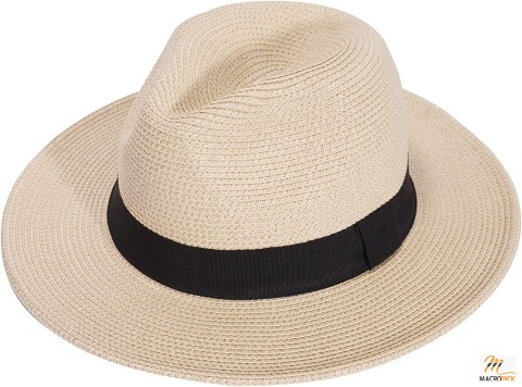 Joywant Womens Straw Fedora Beach Sun Hat