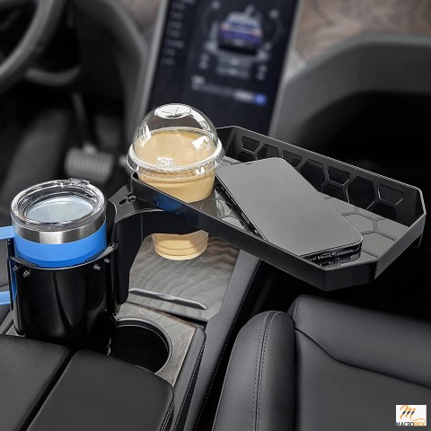 kemimoto Car Cup Holder Expander with Detachable Tray