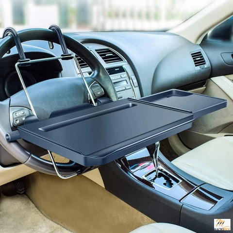 2 in 1 Car Steering Wheel Tray / Back Seat Headrest Tray