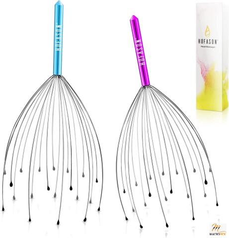 HOFASON 2 PCS Head Massager Scalp Scratcher with 20 Fingers