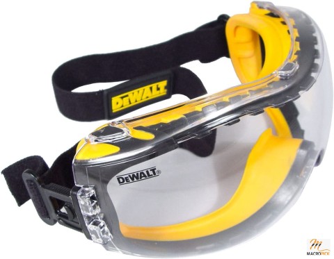 DEWALT Concealer Safety Goggles - Clear Anti-Fog Dual Mold Goggles - Clear Lens - 1 Pair