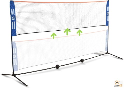 Badminton Net Set - Adjustable Height Portable Net For Badminton - Designed For Indoor & Outdoor Courts - Easy and Fast Assembly Badminton Net