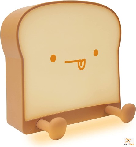 Cute Night Light - Toast Bread LED Night lamp - Portable Bedroom Bedside Bed lamp - Unique and Fun Toast Night Light.