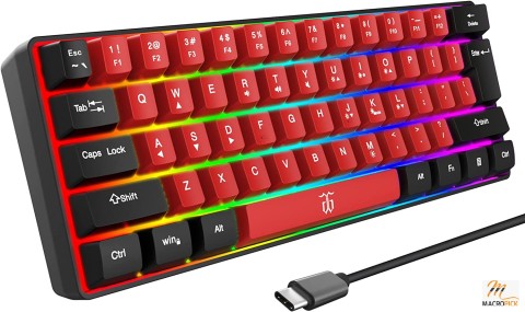 Wired Gaming Keyboard,True RGB Mini Keyboard