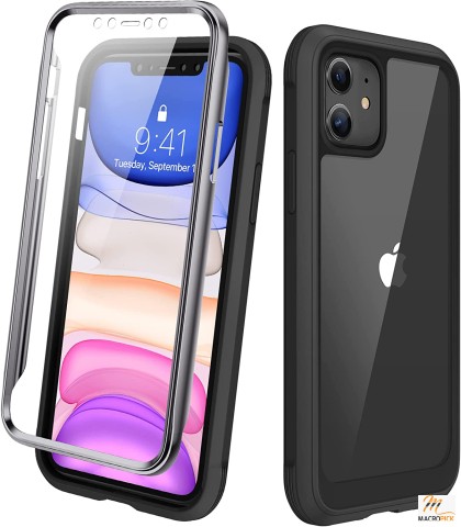 iPhone 11 Case 6.1" -  Full Body Rugged Case with Built-in Touch Sensitive Anti-Scratch Screen Protector