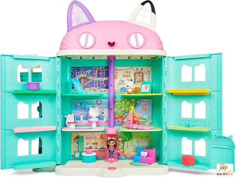 Gabby's Dollhouse - Purrfect Dollhouse with 15 Pieces Including Toy Figures, Furniture, Accessories and Sounds,