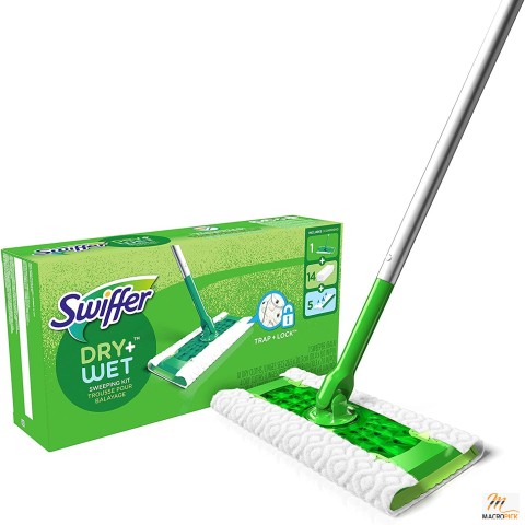 Swiffer Sweeper 2-in-1 Mops for Floor Cleaning -  Sweeping and Mopping Starter Kit - Includes 1 Mop + 19 Refills