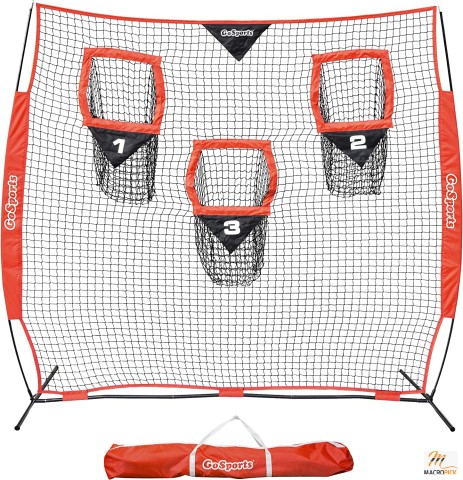 GoSports 8' x 8' Football Throwing Net - Improve QB Throwing Accuracy