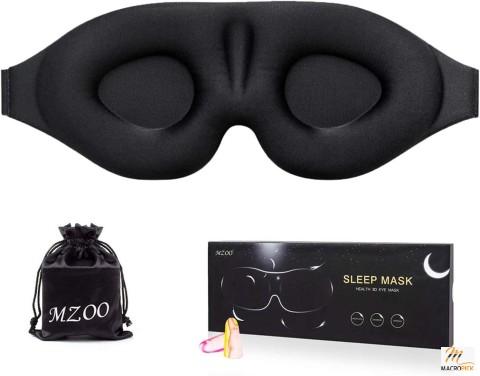 Sleep Eye Mask - 3D Contoured Cup Sleeping Mask & Blindfold -  Soft Comfort Eye Shade Cover for Travel