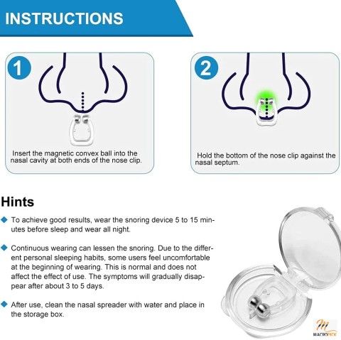 Nose Clip Anti Snore Devices Magnetic Nose Clip 6 Pack