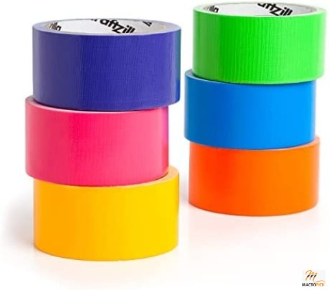 Rainbow Colored Duct Tape - Heavy Duty Waterproof Duct Tape - 10 Yards x 2 Inch - Pack Of 6