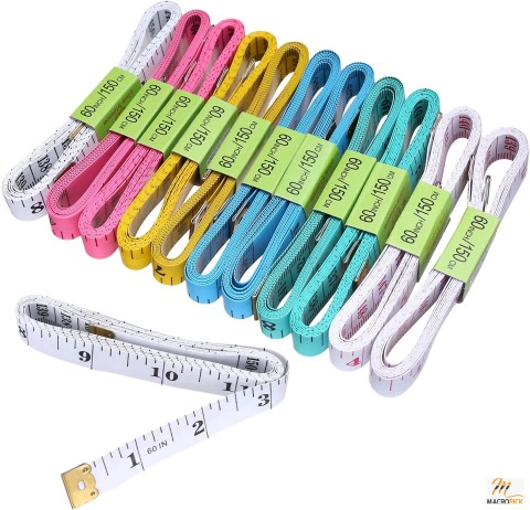 12 PCS Soft Tape Measures - Double-Scale 60-Inch/150cm Soft Tape Measure Ruler