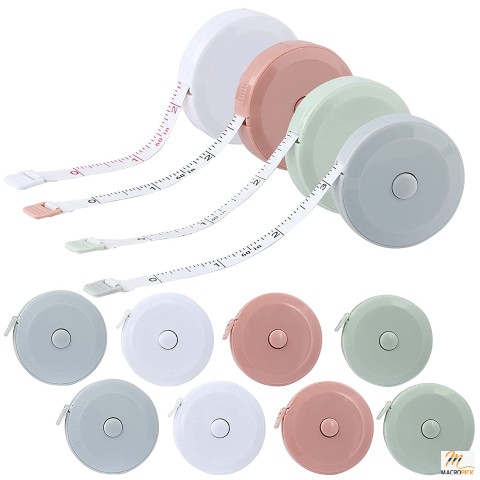 12 Pack Soft Retractable Measuring Tape - Tape Measure for Body Fabric Sewing & Tailor Cloth Knitting