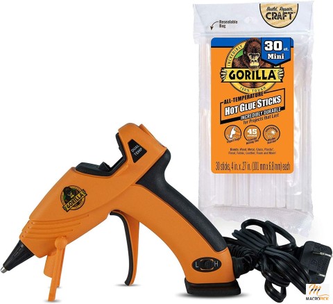 Dual Temp Mini Hot Glue Gun Kit with 30 Hot Glue Sticks