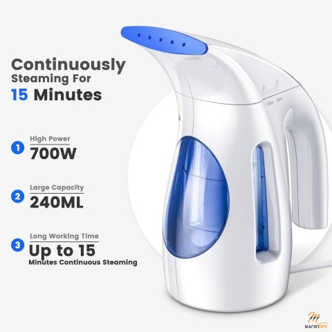 Blue-Colored Portable Handheld Design Steamer for Clothes