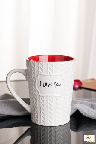 Red-Colored I Love You Coffee Mug