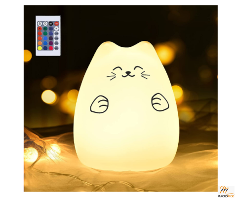 GoLine Cute Kawaii Kids Night Lights for Room Decor - Cat Lamp for Kids.