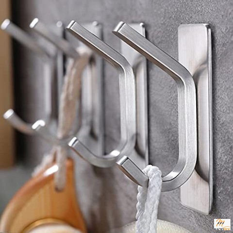 Taozun Adhesive Hooks - Towel Hooks Stainless Steel Coat Robe Hooks