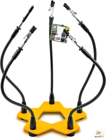 Third Hand Professional Soldering Stand Tool By KOTTO | Five Arms PCB Holder Helping Hands