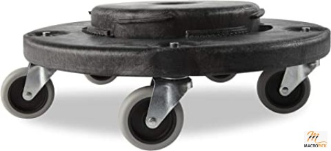 Brute Twist on/Off Round Dolly, Use with Brute Trash Can, Black