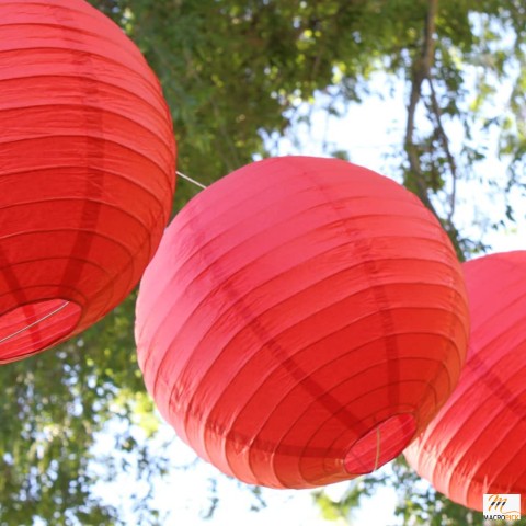 Just Artifacts Decorative Round Chinese Paper Lanterns