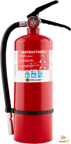 First Alert PRO5 Rechargeable Heavy Duty Plus Fire Extinguisher, Red