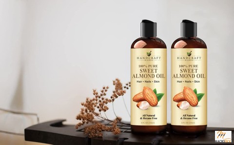 Sweet Almond Oil - Pure and Natural - Premium Therapeutic Grade Carrier Oil for Hair Nail Skin