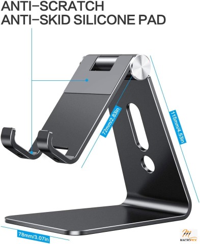 Aluminum Desktop Phone Holder, Adjustable Cell Phone Stand