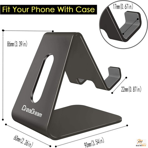 Desk Cell Phone Stand Holder Aluminum Phone Dock Cradle Compatible with Switch All Smart Phone