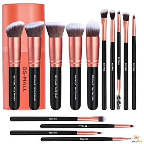 14 Pcs Makeup Brushes Premium Synthetic Foundation Powder Eye Shadows Makeup