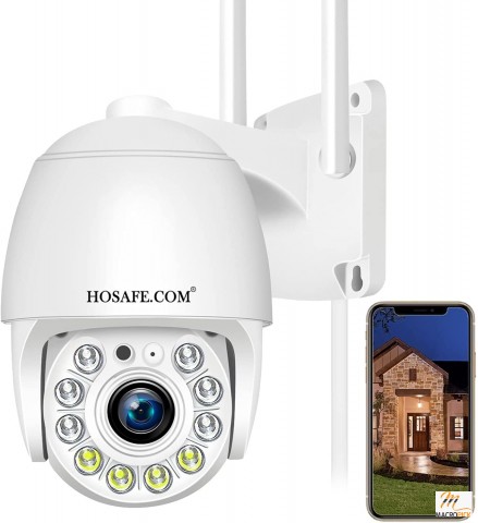 Home Security Outdoor Camera - AI motion Detection & Pan Tilt Auto Tracking -  Full HD 1080P Resolution & Color Night Vision