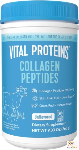 Portable Collagen Peptides Powder, On-the-Go Solution for Skin, Hair, Nail, and Joint Health, Unflavoured