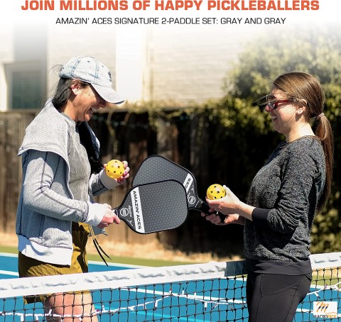 PICKLEBALL Paddles Pickleballs Set for All Ages & Levels Play Fun Sport Exercise