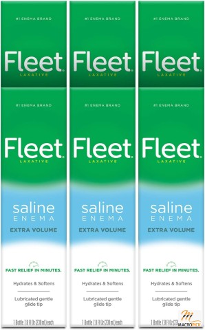 7.8 Fl Oz Fleet Laxative Saline Enema, 6 Packs, 24 Packs