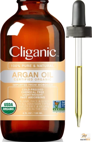100% Pure Organic Argan Oil,  for Hair, Face & Skin