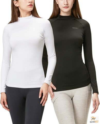 Women's 2 Pack Thermal Turtle Long Sleeve Shirts