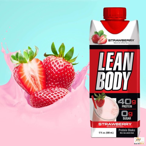 Ready-to-Drink Lean Body in Multiple Flavors Protein Shake full of Vitamins & Minerals, with 0 Sugar, Size | 17 Fl Oz (Pack of 12)