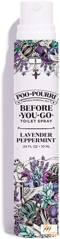 Pack of 5 Long Lasting Toilet Spray Lavender Peppermint 10ml, Before-You-GO Refreshing Spray