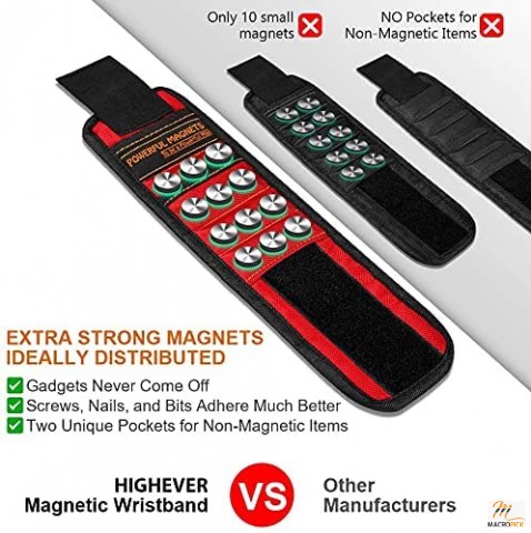 Magnetic Wristband Perfect Stocking Stuffers for Men, Tool Belt Magnetic Wristband for Holding Screws, Nails, Drill Bits