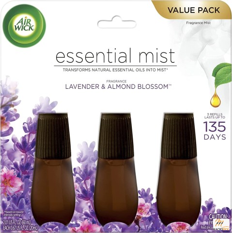 Battery-Powered, Refillable Air Freshener, Essential Oils, without Diffuser Long-Lasting Fragrance