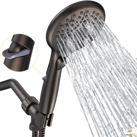 Shower Head By SunCleanse, 71 inch Hose Oil Rubbed Bronze High Pressure Shower Head, 7 mode Shower