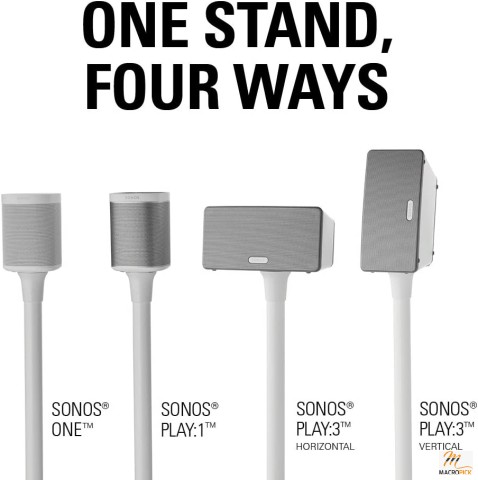 Adjustable Wireless Speaker Stands for Sonos ONE PLAY:1 & PLAY:3-Pair