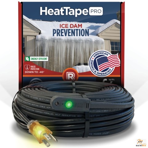 Heat Cable for Pipe Freeze Protection&Ice Dam Kit