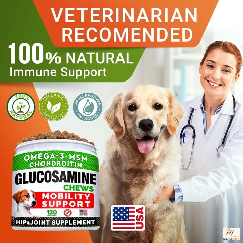 Advanced Joint Pain Relief Glucosamine Hip and Joint Supplement for Dogs