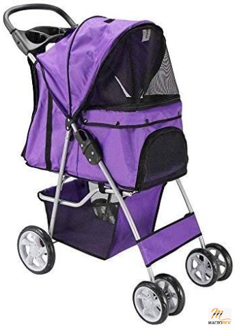 4 Wheeler pet strollers dog strollers Durable Foldable Travel Carriage for Dogs and cats
