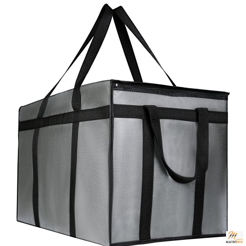 Gray Colored High Quality Insulated Food Delivery Bag with Large Storage Capacity Keeps Food Warm | XXX-Large（24W x 15H x 14D）