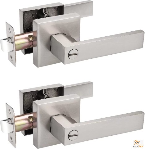 Pack of 2 Stainless Steel Door Privacy Lock Handle set | Multiple Variants Available