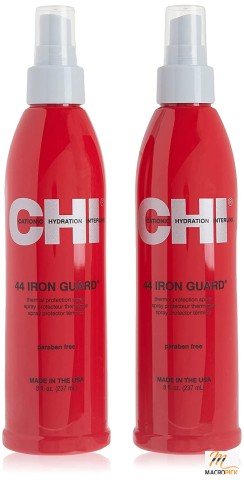 8 Oz 44 Iron Guard Thermal Protection Spray By CHI | Suitable For All Type of Hairs | 2-Pack